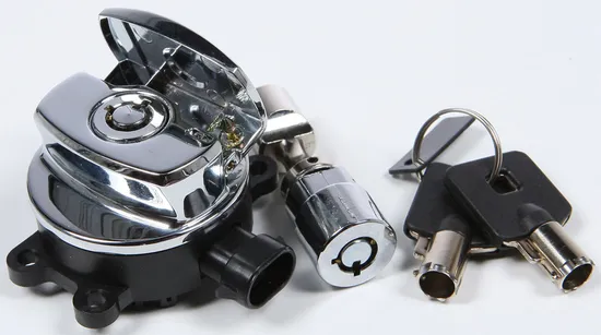 Harddrive Chrome Ignition Switch w Fork Lock