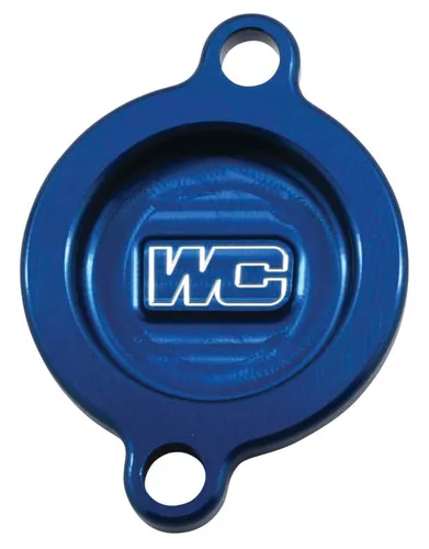 Works Blue Aluminum Oil Filter Cover 3