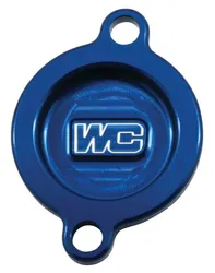 Works Blue Aluminum Oil Filter Cover