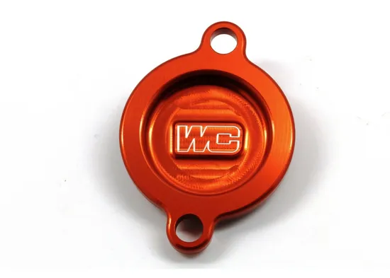 Works Orange Aluminum Oil Filter Cover
