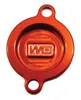 Works Orange Aluminum Oil Filter Cover