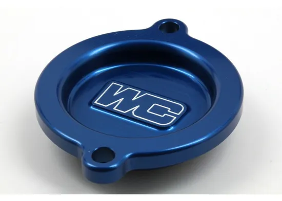 Works Blue Aluminum Oil Filter Cover