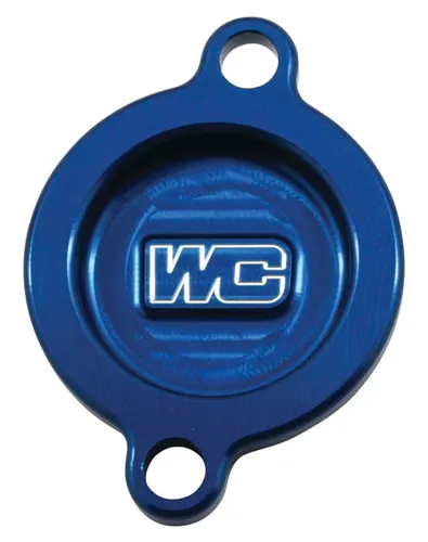 Works Blue Aluminum Oil Filter Cover