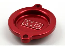 Works Red Aluminum Oil Filter Cover