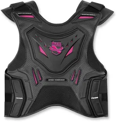 Icon Adult Women Womens Field Armor Stryker Vest L XL Black Pink