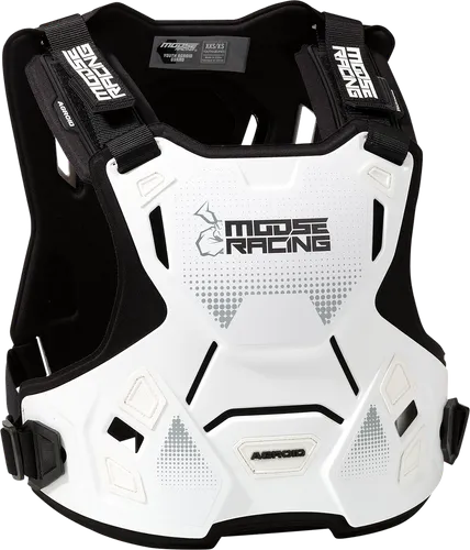 Moose Racing White Youth 2XS/XS Agroid Chest Guard Protector