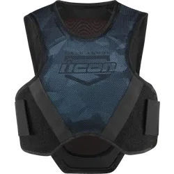 Icon Adult Men Field Armor Softcore Vest XL 2XL Black Blue