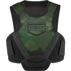 Icon Adult Men Field Armor Softcore Vest XL 2XL Black Green