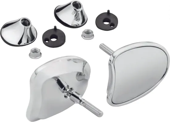 Harddrive Chrome Tapered Fairing Mirrors Set