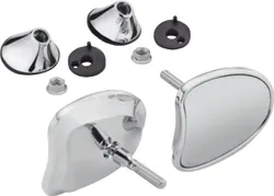 Harddrive Chrome Tapered Fairing Mirrors Set