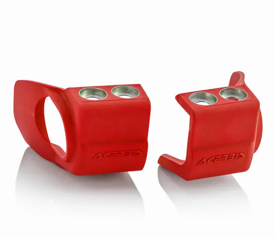 Acerbis Red Lower Fork Cover Protector Guard Set