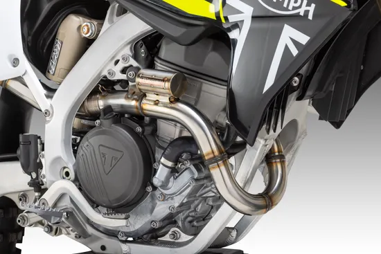 Yosh RS 12 Signature Full SS AL Exhaust Pipe CF End Cap 2