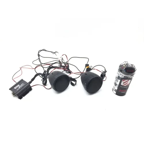 Boss Speakers w Scosche Amp 2000 Harley-Davidson Sportster 1200 XLH1200 2880A x 3