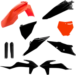 Acerbis Complete Plastic Fender Body Kit OE Orange/Black