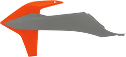 Acerbis Left Right Radiator Shrouds Gray Orange