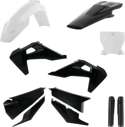 Acerbis Complete Plastic Fender Body Kit White Black