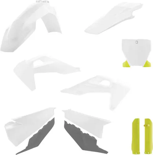 Acerbis Complete Plastic Fender Body Kit OE White/Yellow