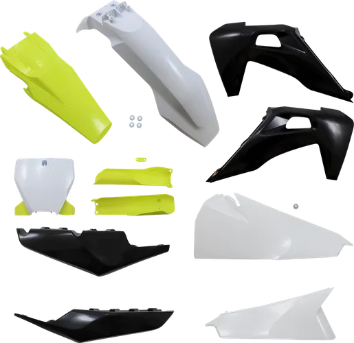 Acerbis Complete Plastic Fender Body Kit White Black Yellow