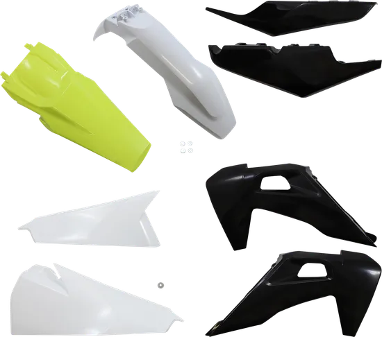 Acerbis Plastic Fender Body Kit White Black Yellow