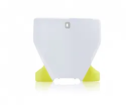 Acerbis White Yellow 20 Front Number Plate