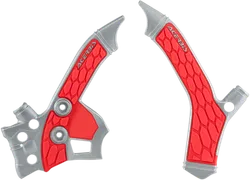 ACERBIS X Grip Frame Guards Silver Red