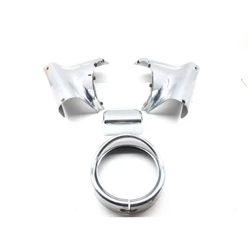 Headlight Cover Nacelle Cover Trim 2005 Harley Softail Deluxe EFI FLSTNI 2878A x 3