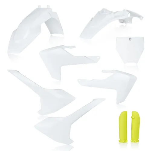Acerbis White Yellow Full Plastic Fender Body Kit