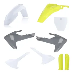 Acerbis White Yellow Full Plastic Fender Body Kit