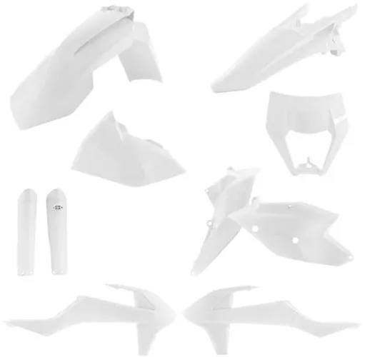 Acerbis Complete Plastic Fender Body Kit White