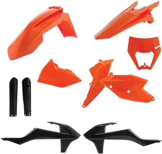 Acerbis Complete Plastic Fender Body Kit OE Orange/Black