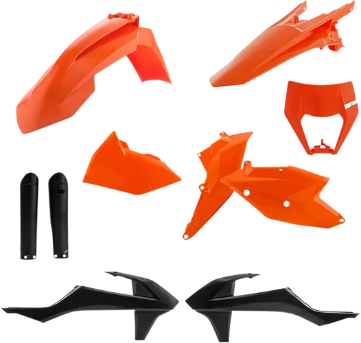 Acerbis Complete Plastic Fender Body Kit OE Orange/Black