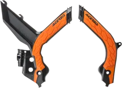 ACERBIS X Grip Frame Guards Black Orange