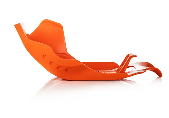 Acerbis Polypropylene Chassis Belly Skid Plate Orange White