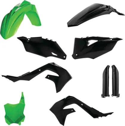 Acerbis Complete Plastic Fender Body Kit Black Green