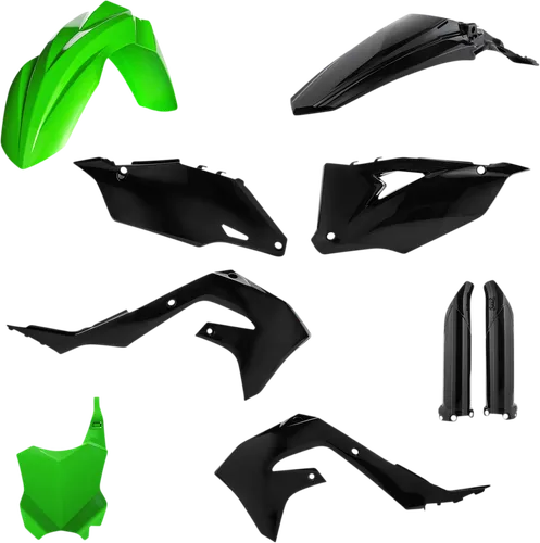 Acerbis Complete Plastic Fender Body Kit Black Green