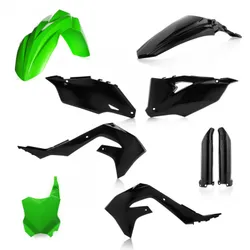 Acerbis Complete Plastic Fender Body Kit Black Green