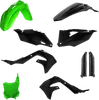 Acerbis Complete Plastic Fender Body Kit Black Green