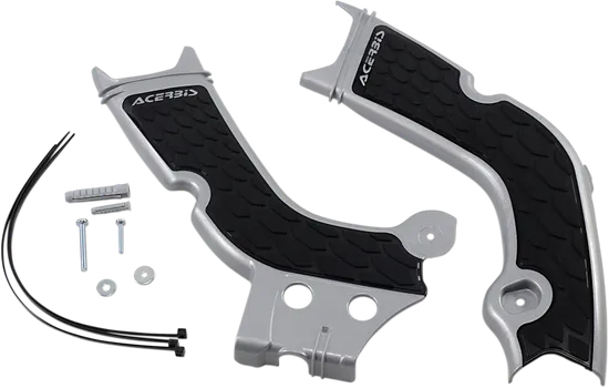 ACERBIS X Grip Frame Guards Silver Black