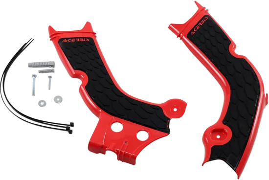 ACERBIS X Grip Frame Guards Black Red