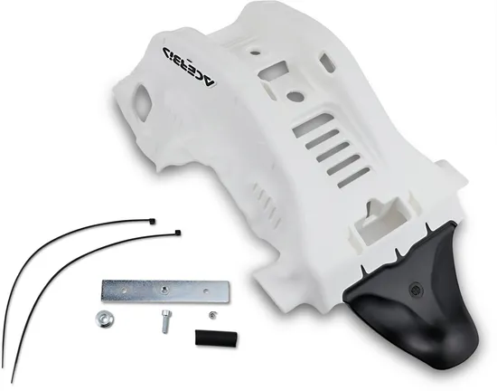 Acerbis Polypropylene Chassis Belly Skid Plate White Black
