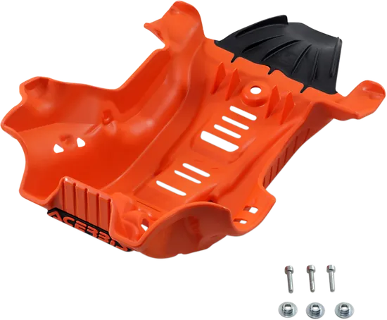 Acerbis Polypropylene Chassis Belly Skid Plate Orange Black