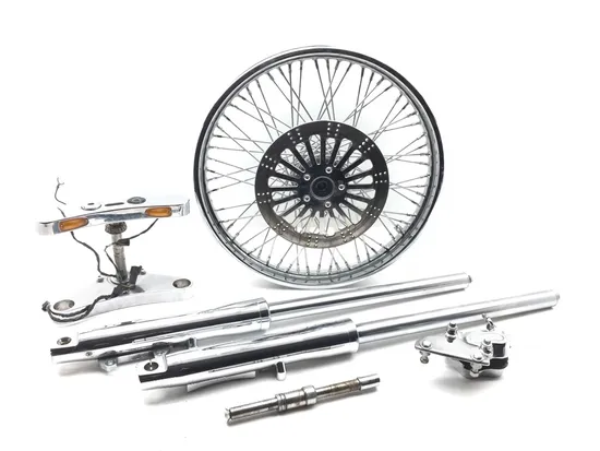 Forks Triple Tree Front Wheel Caliper 2009 Harley Dyna Low Rider FXDL 2914A x