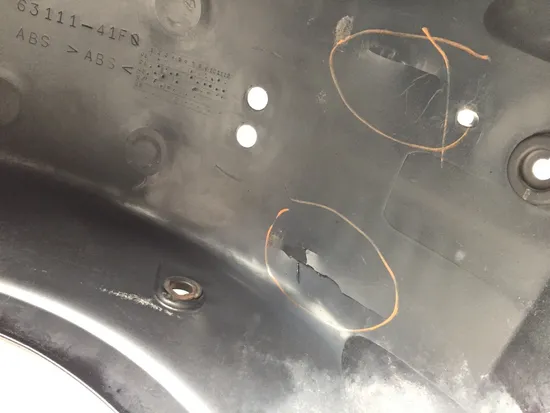 Rear Fender Fairing Tire Hugger 2006 Suzuki Boulevard C50 Black 2908A x