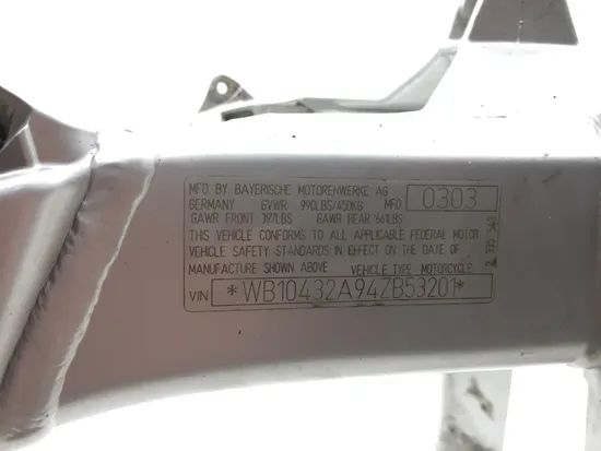 Main Frame Chassis 2004 BMW R1100S Boxer Cup Replika 2935A