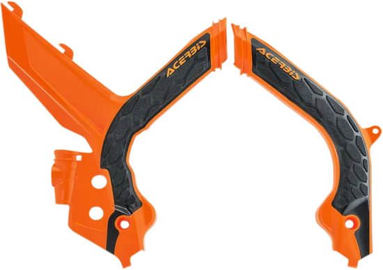 Acerbis X Grip Frame Guards Orange 16 Black