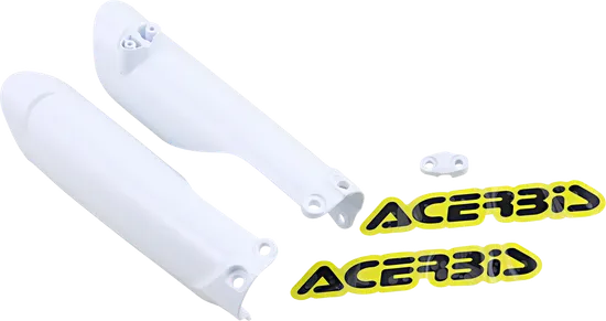 Acerbis White Lower Fork Cover Protector Guard Set