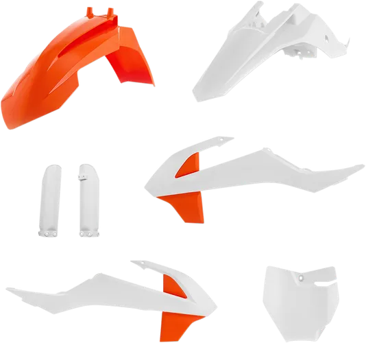 Acerbis Complete Plastic Fender Body Kit White/Orange