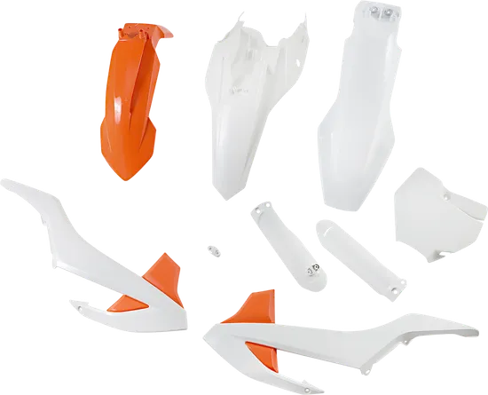 Acerbis Complete Plastic Fender Body Kit White/Orange