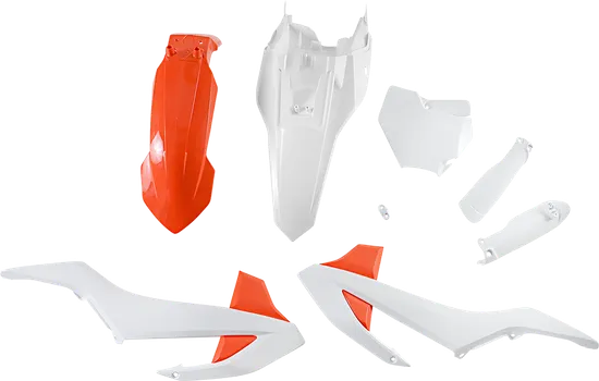 Acerbis Complete Plastic Fender Body Kit OE Orange/White