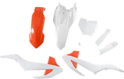 Acerbis Complete Plastic Fender Body Kit OE Orange/White